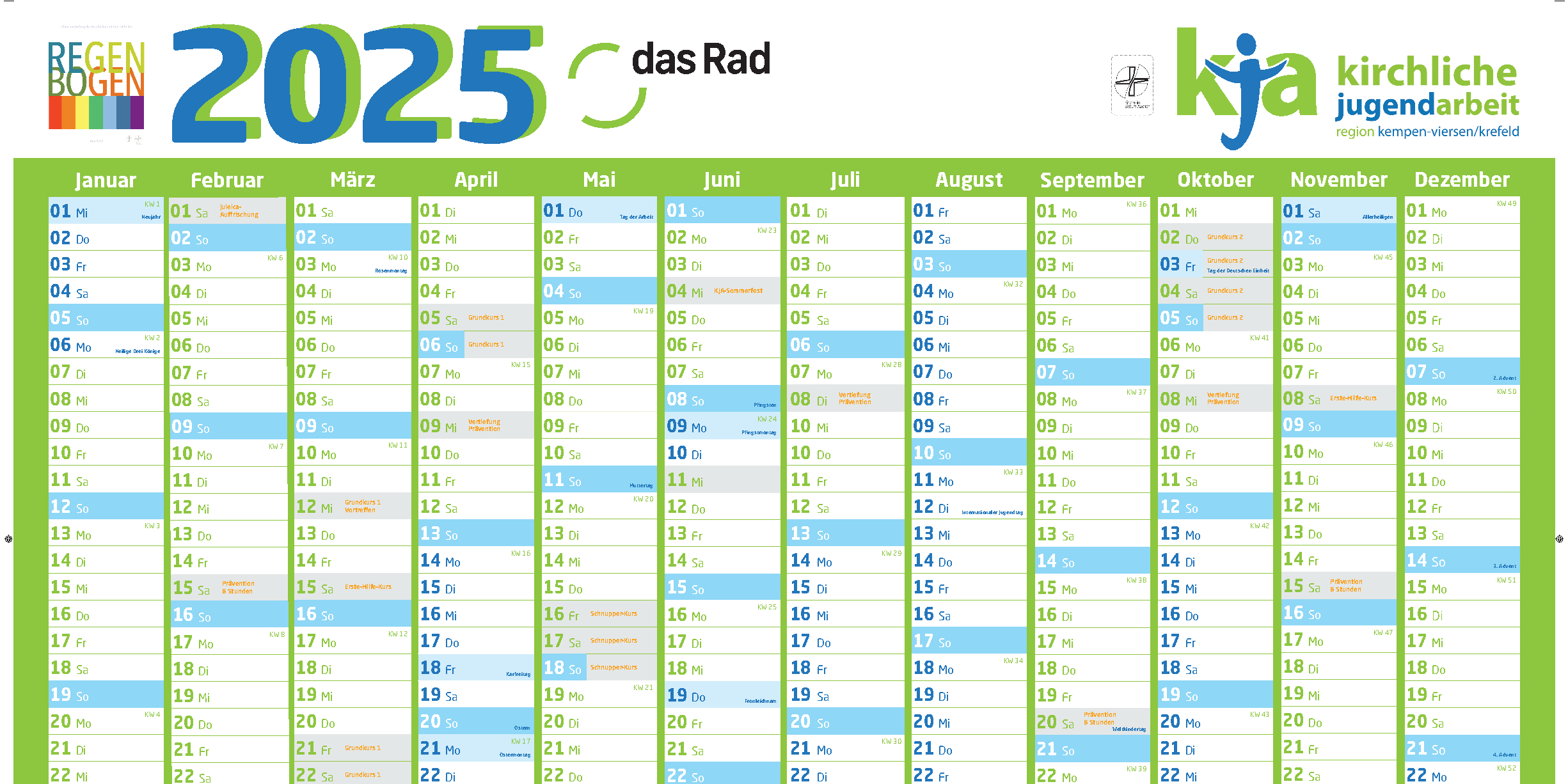 25 Schulungskalender